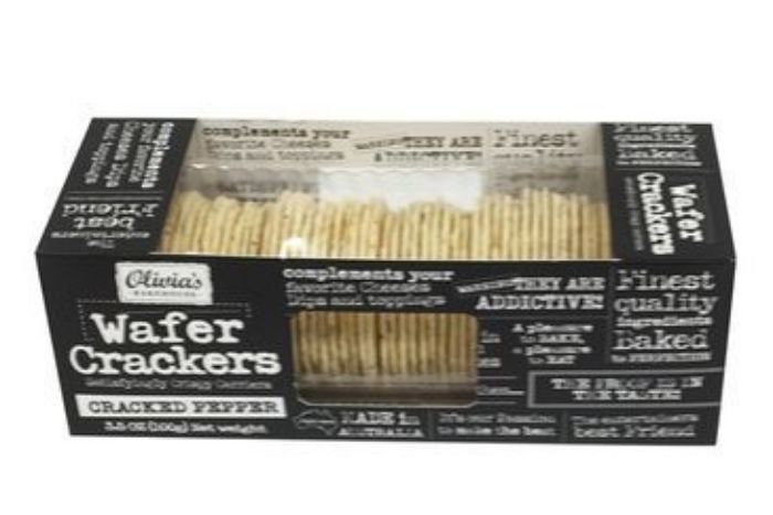 Olivia's Bakehouse Cracked Pepper Wafer Crackers - 3.5 Ounces