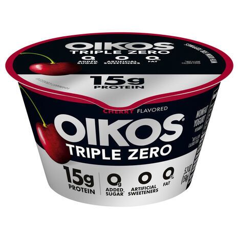 Oikos Triple Zero Triple Zero Cherry High Protein Nonfat Greek Yogurt - 5.3 Ounces
