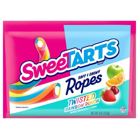 Sweetarts Soft & Chewy Ropes Twisted Rainbow Punch Candy - 9 Ounces