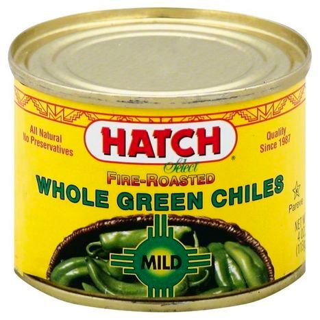 Hatch Green Chiles, Whole, Select, Fire-Roasted, Mild - 4 Ounces