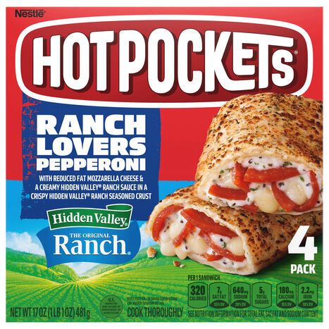 Hot Pockets Ranch Lovers Pepperoni Sandwiches - 4 Pack