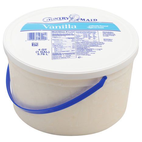 Country Maid Ice Cream, Light, Vanilla - 4 Quarts