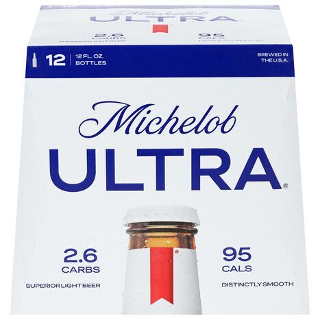 Michelob Ultra Superior Light Beer - 12 x 12 Fluid Ounce Bottles