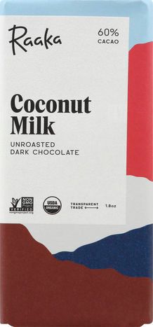 Raaka Dark Chocolate, Coconut Milk, 60% Cacao - 1.8 Ounces