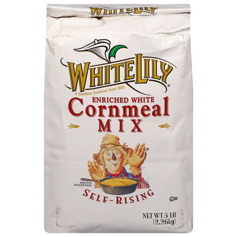 White Lily Cornmeal Mix, Enriched White, Self-Rising - 5 Pounds