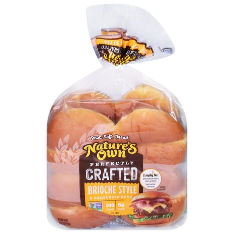 Nature's Own Perfectly Crafted Brioche Style Hamburger Buns - 8 Buns