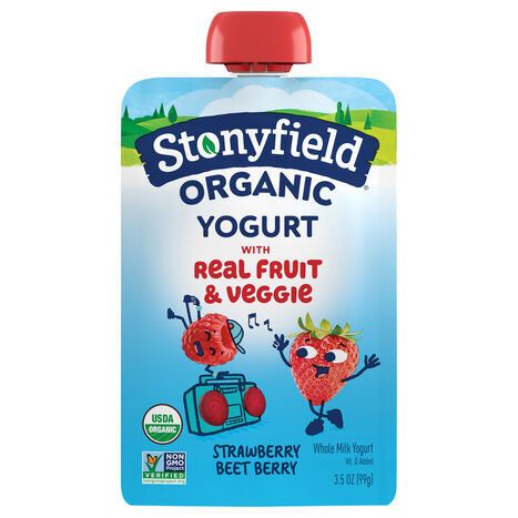 Stonyfield Organic Whole Milk Strawberry Beet Berry Yogurt - 3.5 Ounces
