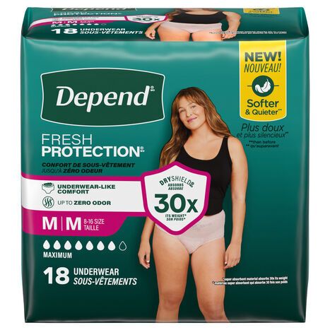 Depend Maximum M Underwear - 18 Underwear