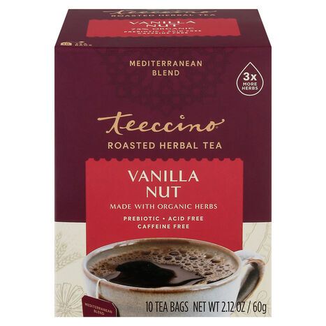 Teeccino Herbal Tea, Vanilla Nut, Bags - 10 Tea Bags