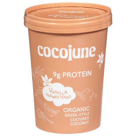 Cocojune Organic Greek-Style Cultured Coconut Vanilla Unsweetened Yogurt - 16.8 Ounces