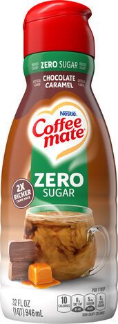Coffee-Mate Zero Sugar Non-Dairy Chocolate Caramel Creamer - 32 Fluid Ounces