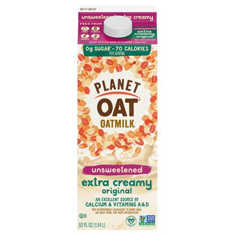 Planet Oat Unsweetened Extra Creamy Original Oatmilk - 52 Fluid Ounces