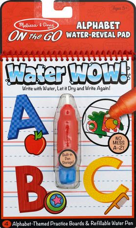 Melissa & Doug Water-Reveal Pad, Alphabet, On the Go - 1 Set
