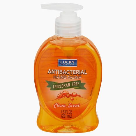 Lucky Super Soft Hand Soap, Antibacterial, Clean Scent - 7.5 Fluid Ounces