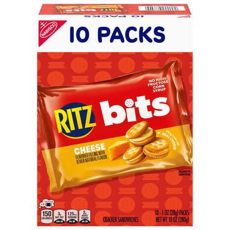Ritz Bits Cheese Cracker Sandwiches - 10 x 1 Ounce