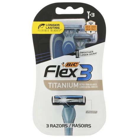BiC Razors, Titanium - 3 Razors