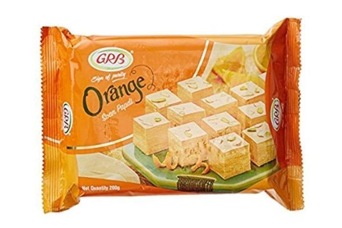 GRB Orange Soan Papdi - 250 Grams