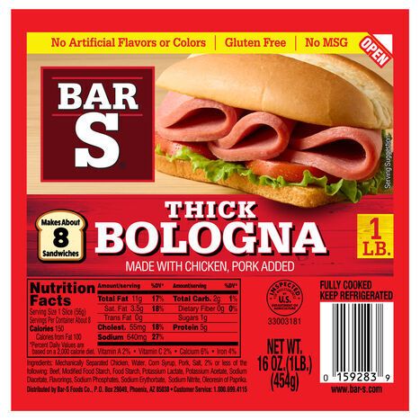 Bar S Thick Bologna - 16 Ounces