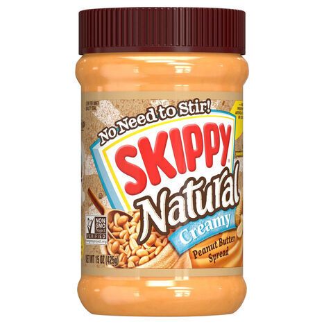 Skippy Natural Creamy Peanut Butter Spread - 15 Ounces
