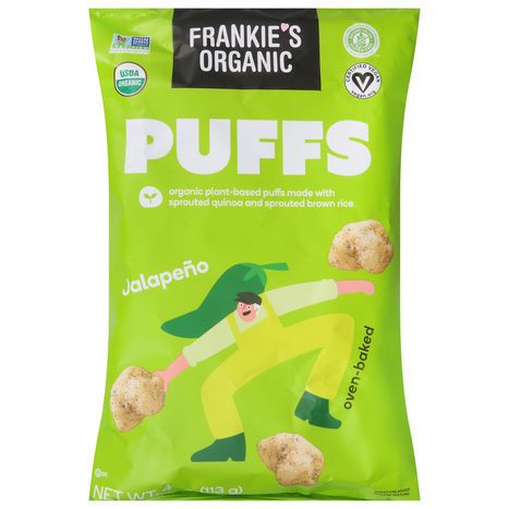 Frankie's Organic Puffs, Jalapeno, Oven-Baked - 4 Ounces