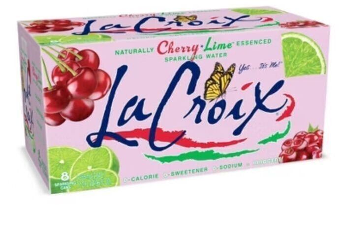 Lacroix Sparkling Water, Cherry Lime 12 x 12 oz Can 