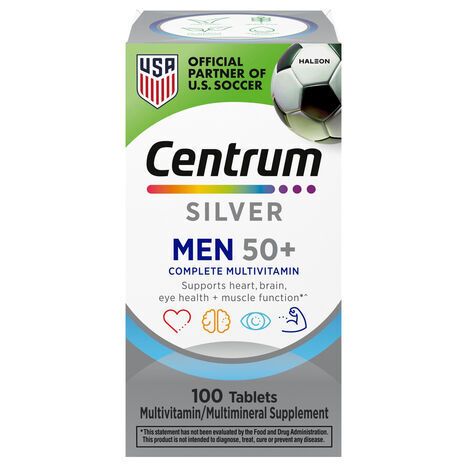 Centrum Silver Tablets Men 50+ Complete Multivitamin - 100 Tablets