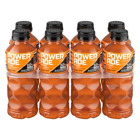 Powerade Orange Sports Drink - 8 x 20 Fluid Ounces