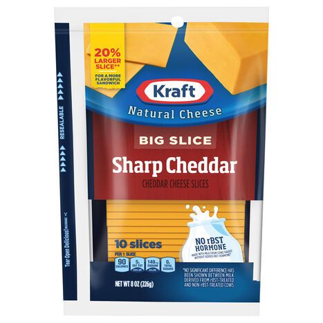 Buy Kraft Natural Sharp Cheddar Big Slice Che... Online | Mercato