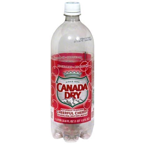 Canada Dry Sparkling Seltzer Water, Cheerful Cherry - 33.8 Ounces