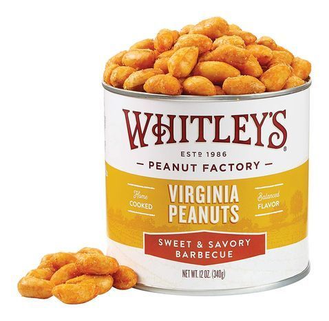 Whitley’s Sweet & Savory Barbecue Virginia Peanuts Tin - 12 Ounces