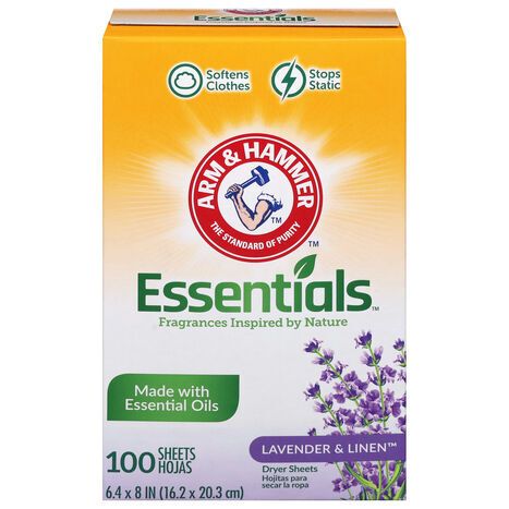 Arm & Hammer Lavender & Linen Dryer Sheets - 100 Sheets