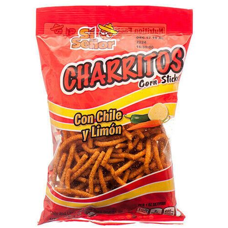 Si Senor Charritos with Chile and Lemon Corn Sticks - 8 Ounces