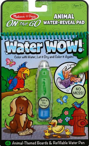 Melissa & Doug Water-Reveal Pad, Animal, On the Go - 1 Set