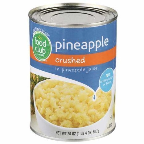 Food Club Pineapple Crushed Juice - 20 Ounces