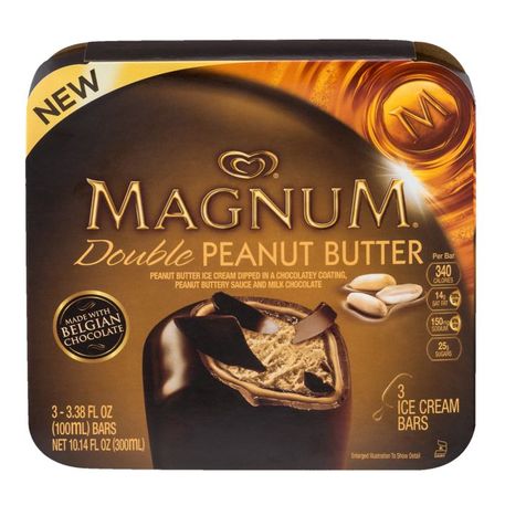 Magnum Ice Cream Bars, Double Peanut Butter - 3 Each