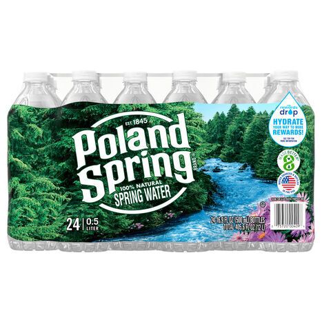 Poland Spring 100% Natural Spring Water - 24 x 16.9 Fluid Ounces