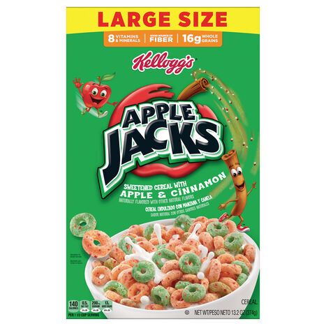 Apple Jacks Cereal Large Size - 13.2 Ounces