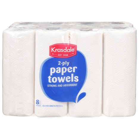 Krasdale Paper Towels, 2-Ply - 8 Rolls