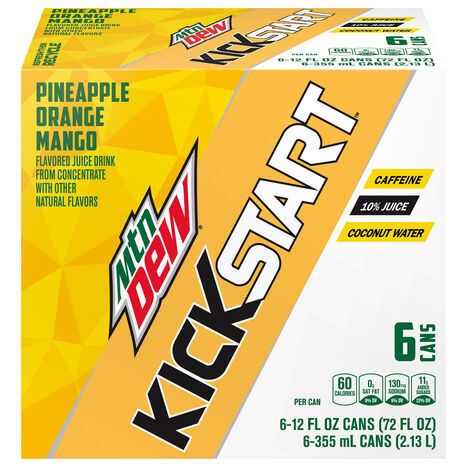 Mtn Dew Pineapple Orange Mango Juice Drink - 6 x 12 Fluid Ounces