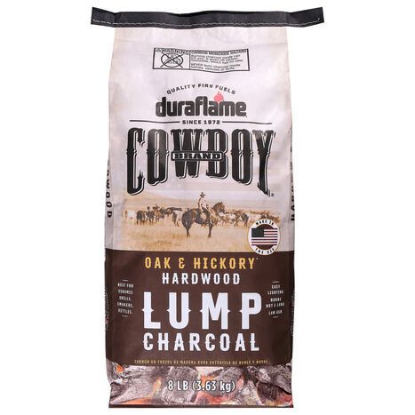 Cowboy Brand Hardwood Oak & Hickory Lump Charcoal - 8 Pounds
