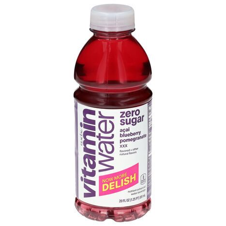 Vitaminwater Zero Sugar Acai Blueberry Pomegranate Water Beverage - 20 Fluid Ounces