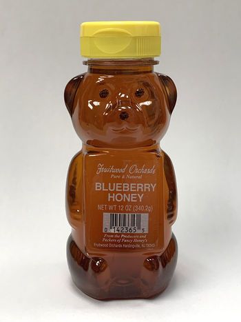 Fruitwood Orchards Pure Natural Blueberry Honey Bear - 12 Ounces