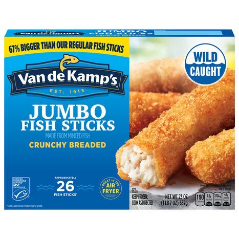Van de Kamp's Crunchy Breaded Jumbo Fish Sticks - 23 Ounces