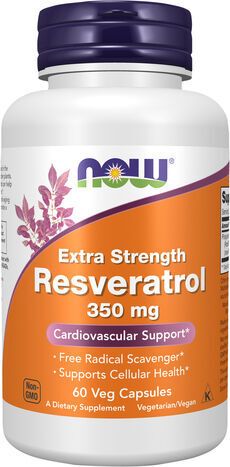 NOW Extra Strength 350 mg Resveratrol - 60 Capsules