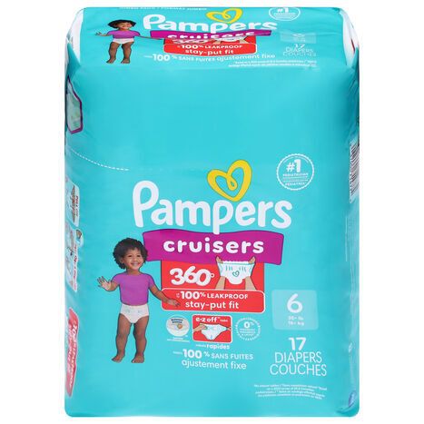 Pampers Size 6 Diapers (35+ lb (16+ kg)) - 17 Diapers