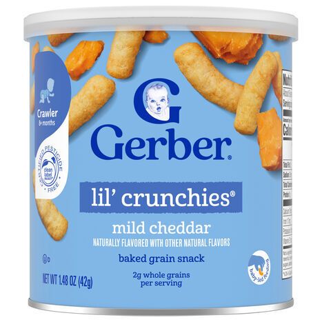 Gerber Crawler (8+ Months) Mild Cheddar Baked Grain Snack - 1.48 Ounces