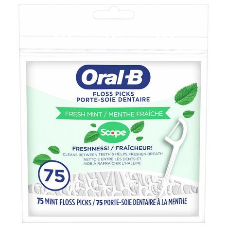 Oral-B Scope Fresh Mint Floss Picks - 75 Floss Picks