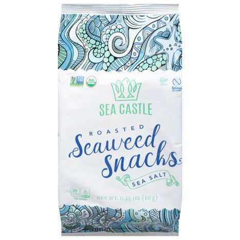 Sea Castle Seaweed Snacks, Sea Salt, Roasted - 0.35 Ounces