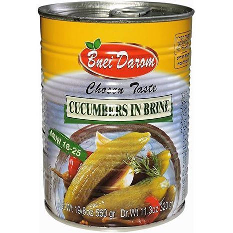 Bnei Darom Cucumbers Brine Pickles - 19.8 Ounces