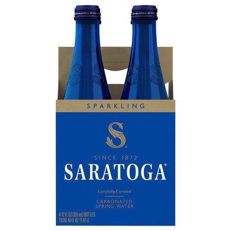 Saratoga Sparkling Carbonated Spring Water - 4 x 12 Fluid Ounces